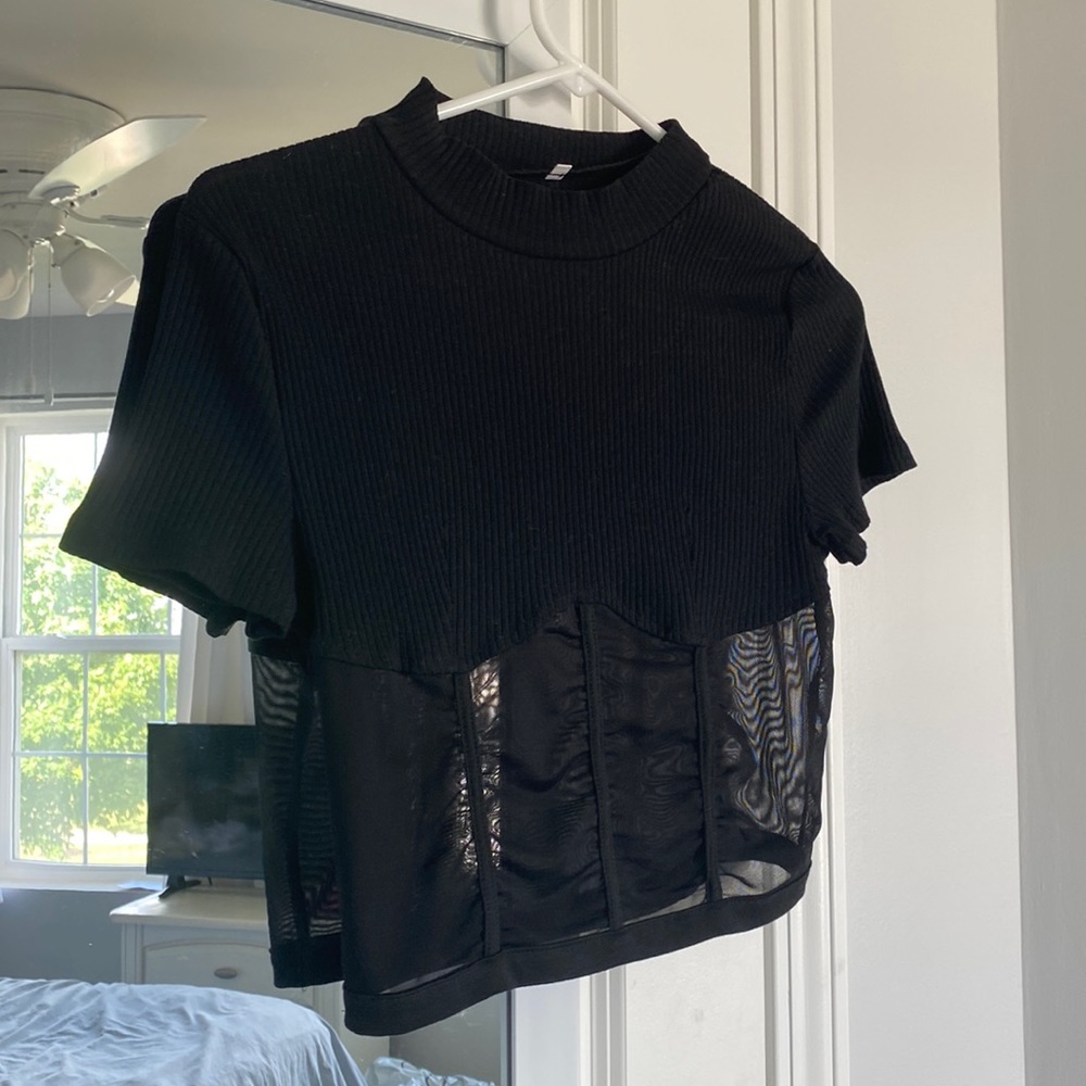 Shein Mesh Crop Top
